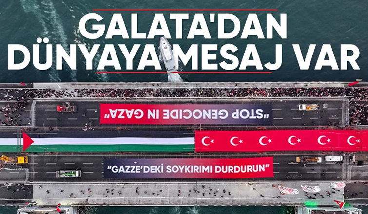 Milyonlar Galata'ya akın etti: Gazze'deki katliama 