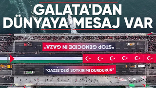 Milyonlar Galata'ya akın etti: Gazze'deki katliama 