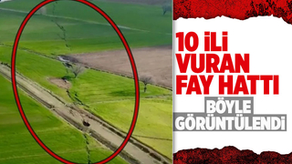 Milyonlarca kişiyi etkileyen fay hattı yukarıdan görüntülendi