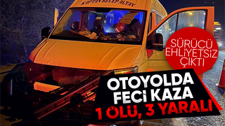 Minibüs bariyerlere çarptı: 1 ölü, 3 yaralı