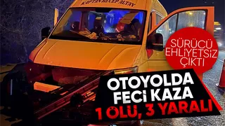 Minibüs bariyerlere çarptı: 1 ölü, 3 yaralı