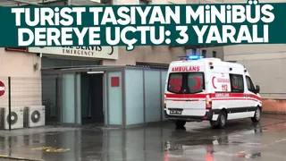 Minibüs dereye uçtu: 3 yaralı