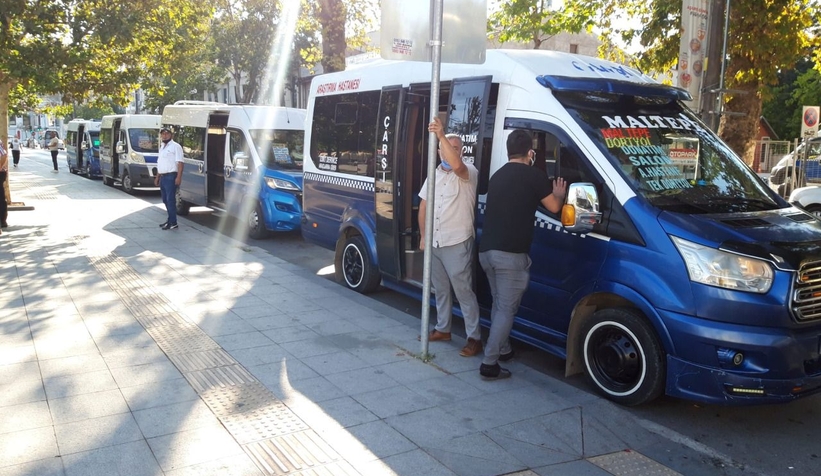 Minibüsçüler kazan kaldırdı