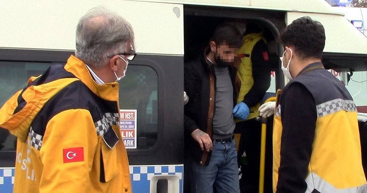 Minibüste uyuyakaldı ambulans gelip aldı