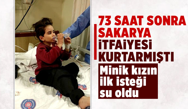 Minik kızın ilk isteği su oldu