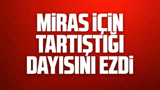 Miras için tartıştığı dayısını ezdi