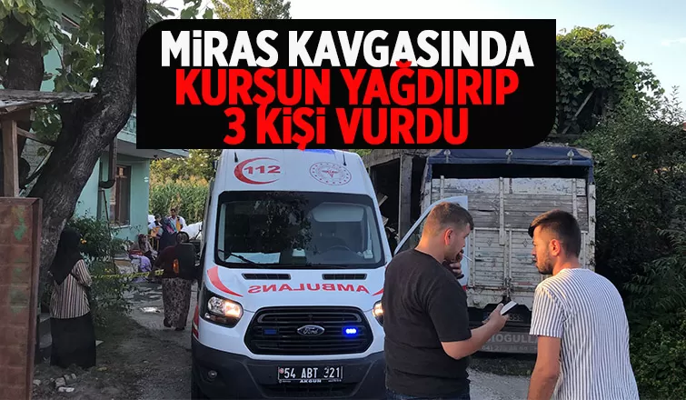 Miras kavgasında 3 kişiyi vurdu