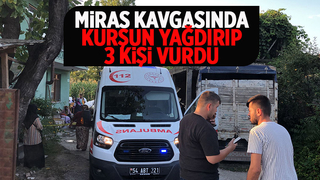 Miras kavgasında 3 kişiyi vurdu