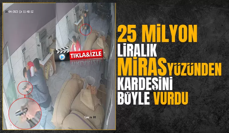 Miras yüzünden kardeşini vurdu: işte o anlar