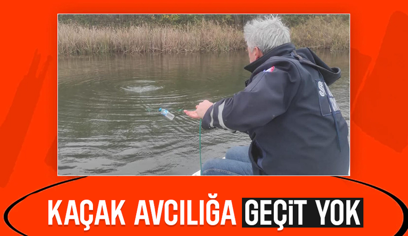 Mollaköy Göletleri'nde kaçak avcılık operasyonu