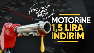 Motorin fiyatlarında indirime gidildi