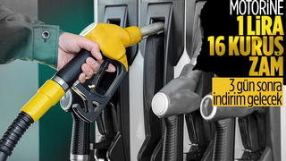 Motorine 1 lira 16 kuruş zam geldi