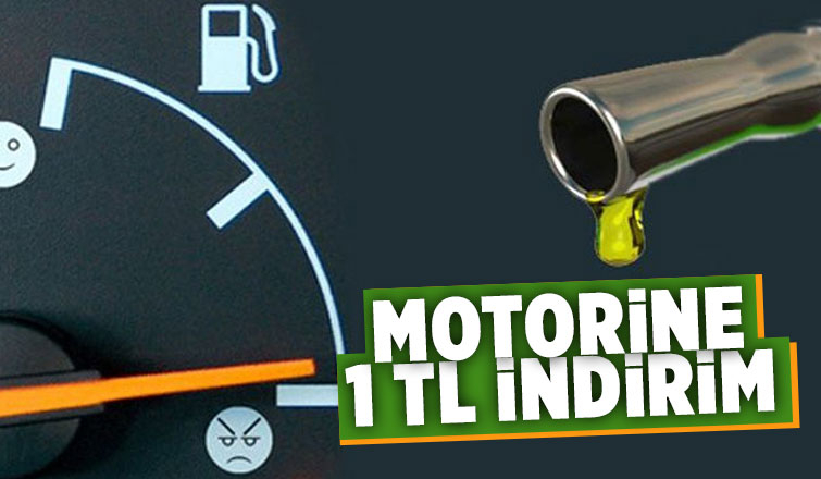 Motorine 1 liralık indirim geliyor
