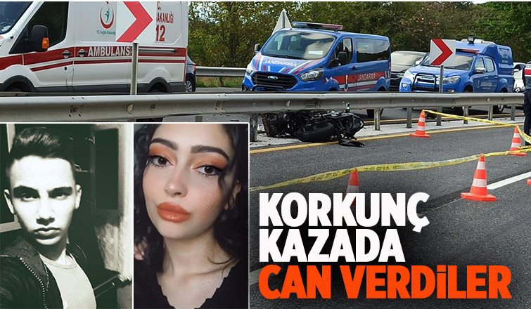 Motosiklet bariyerlere girdi: 2 ölü