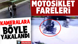 Motosiklet hırsızları kameraya yakalandı