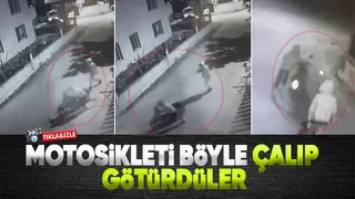 Motosiklet hırsızları kameraya yakalandı