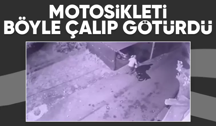 Motosiklet hırsızlığı kamerada