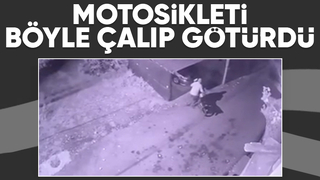 Motosiklet hırsızlığı kamerada