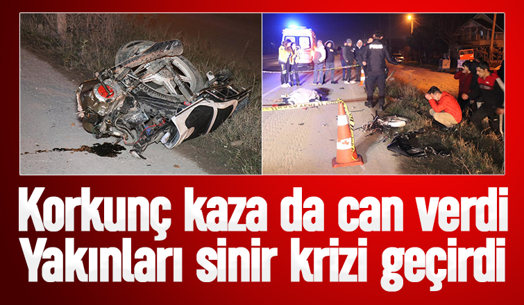 Motosiklet ikiye bölündü sürücü öldü