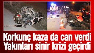 Motosiklet ikiye bölündü sürücü öldü