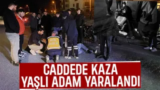 Motosiklet ile bisiklet çarpıştı: Yaşlı adam yaralı