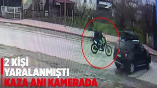 Motosiklet ile cip çarpışmıştı kazanın görüntüsü ortaya çıktı