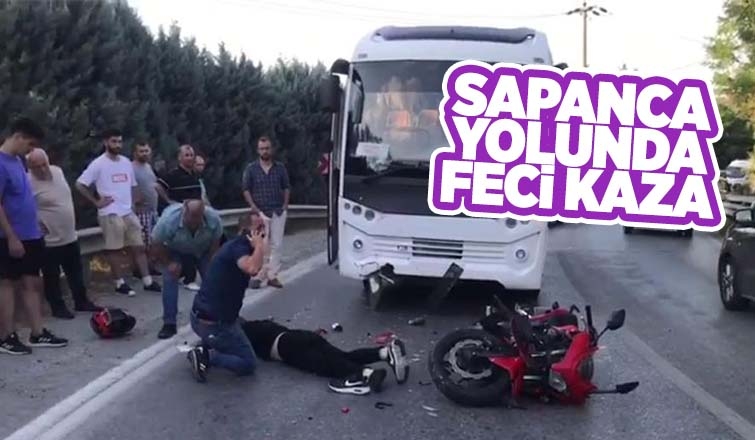 Motosiklet ile midibüs çarpıştı: 1 yaralı