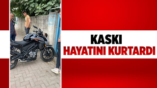 Motosiklet ile otomobil çarpıştı