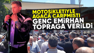 Motosiklet kazasında ölen Emirhan'a acı veda