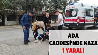 Motosiklet sürücüsü yaralandı