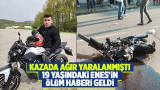 Motosiklet tutkunu Enes kazada öldü