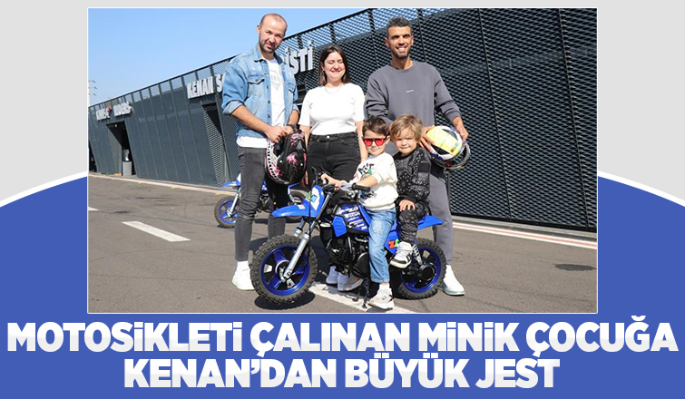 Motosikleti çalınan çocuğu Kenan'dan motosiklet hediyesi