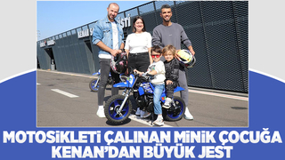 Motosikleti çalınan çocuğu Kenan'dan motosiklet hediyesi