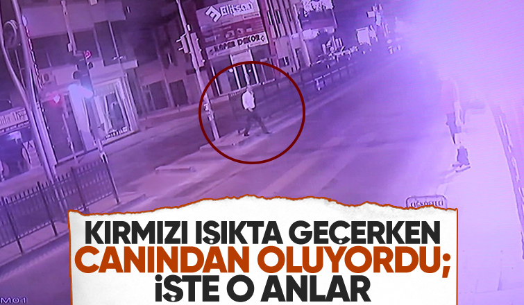 Motosikletin yayaya çarptığı anlar kamerada