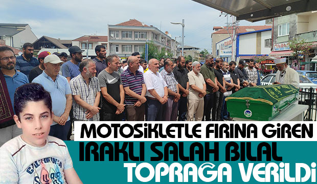 Motosikletle fırına dalan Iraklı genç toprağa verildi