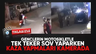 Motosikletle tek teker kaza ile sonuçlanmıştı, görüntüsü ortaya çıktı