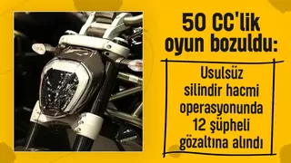 Motosikletlerde usulsüz silindir hacmi operasyonu
