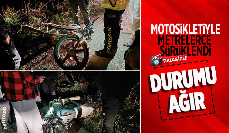 Motosikletli genç kazada ağır yaralandı