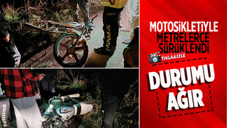 Motosikletli genç kazada ağır yaralandı