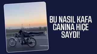Motosikletli genç ölüme davetiye çıkardı