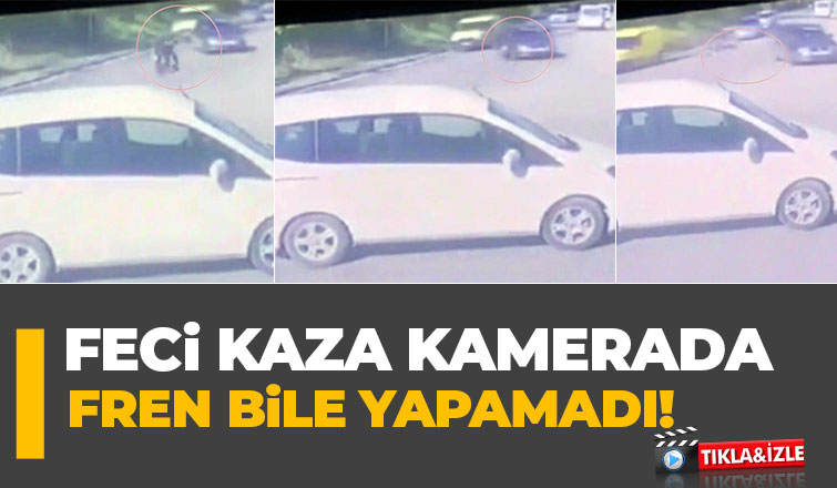 Motosikletli gencin ağır yaralandığı kaza kamerada