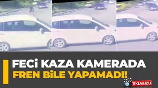 Motosikletli gencin ağır yaralandığı kaza kamerada