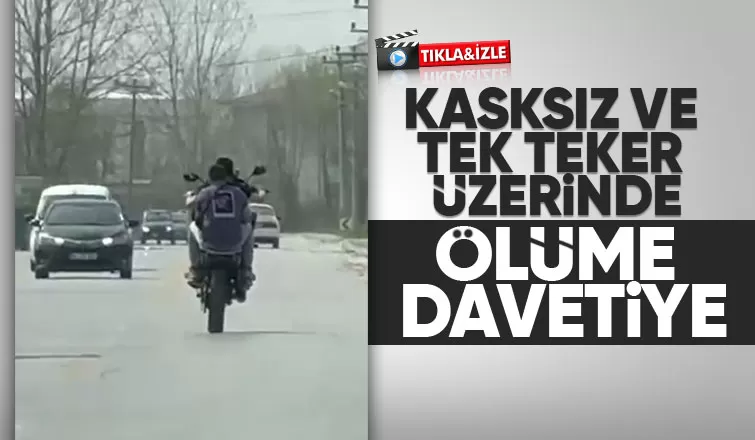 Motosikletli magandanın tehlikeli sürüşü