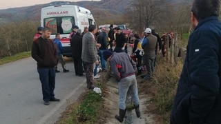 Motosikletli ölümden döndü