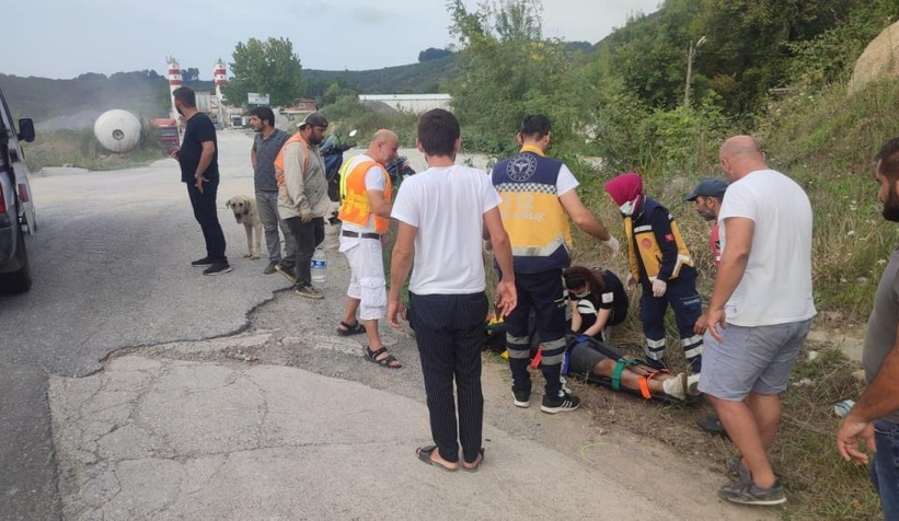 Motosikletli ölümden döndü