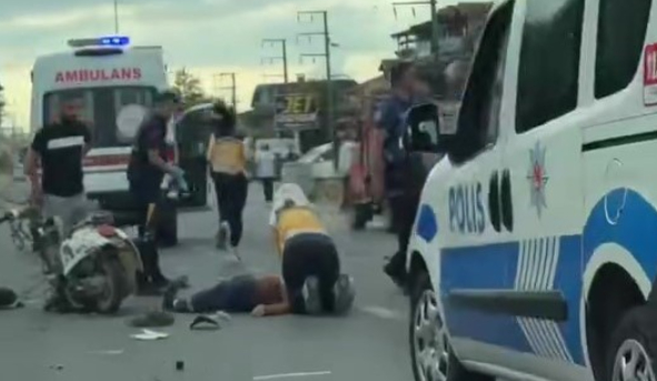 Motosikletlinin feci ölümü