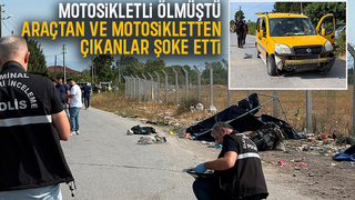 Motosikletlinin öldüğü kazada mahalleli aracı taşladı