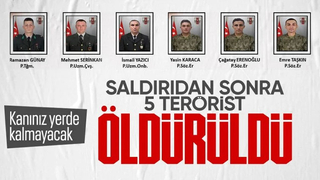 MSB duyurdu! Fırat Kalkanı bölgesinde 5 terörist öldürüldü