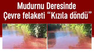 Mudurnu Deresi kızıla döndü