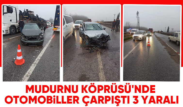 Mudurnu Köprüsünde feci kaza 3 yaralı